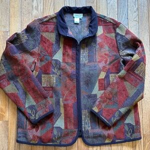 Coldwater Creek Red and Purple Shacket